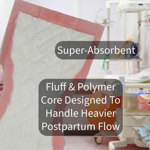 Vakly Extra Large Postpartum Maternity Pads [40 Pack] Hospital Style Super-Absorbent Contoured Pad Liners - 7 Wide X 14 Long - Heavier Overnight Post Birth Protection for Women - Incontinence Liners
