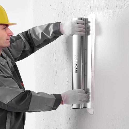 VEVOR Drywall Skimming Blade Set (10/16/24/32/40 inch) with 34-81.6 inch Extension Handle, Professional Stainless Steel Knife for Gyprock, WallBoard, and Plasterboard Skim Coating