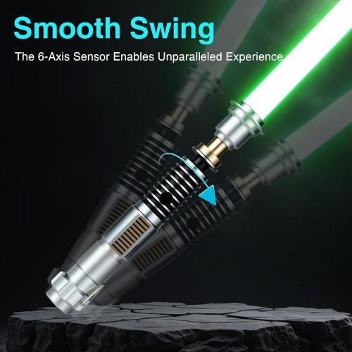 SaberLabs Lightsaber with Bluetooth App, Smooth Swing, 16 Sound Fonts, 3 Light Effects, Infinite Color Change and Motion Control. Light Saber for Adults and Cosplay. (RGB-LS)