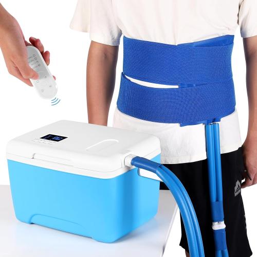 Ice Machine for Back Hip Belly Surgery | Wireless Remote & Temp Monitor | Adjustable Timer & Power-Saving Mode & LED Screen, Replacement Cold Therapy Compression Pad, Cryotherapy Pain Relief