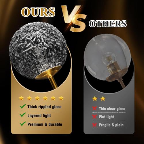 Semi Flush Mount Ceiling Light Black 5-Lights Sputnik Ceiling Light Mid Century Modern Clear Glass Globe Close to Ceiling Light for Bedroom Kitchen Entryway Closet