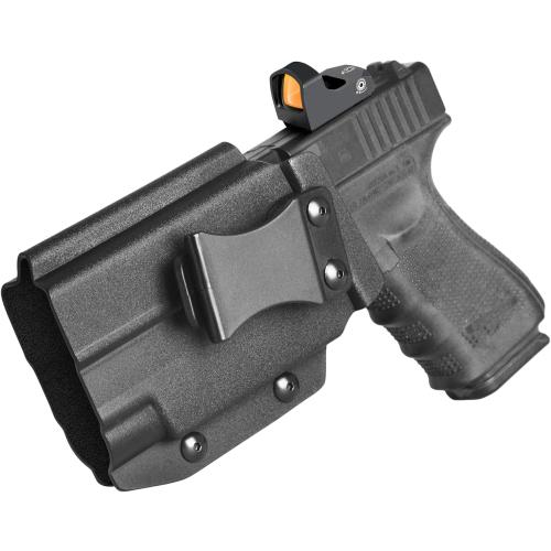 Kydex Holster for Glock 17/19/22/23/31/32/44/45 with Olight Baldr S/Baldr Mini, Optic Cut Fit Red Dot Sight, Black