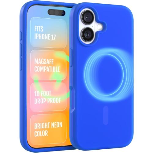 FELONY CASE for iPhone 17 with MagSafe - Vibrant Blue Soft-Touch Liquid Silicone Case, Lightweight Magnetic Protective Cover, 360° Shockproof, Anti-Scratch Compatible with MagSafe Accessories