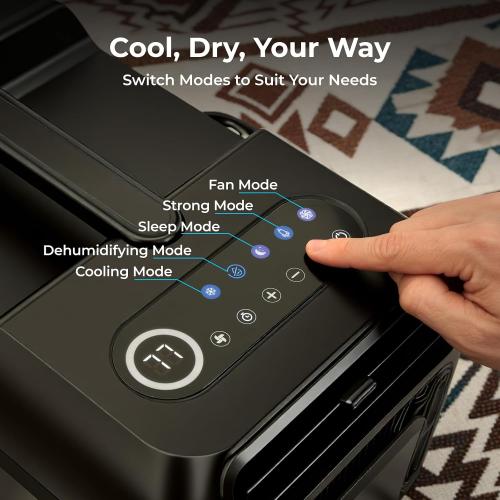 BougeRV Portable Air Conditioner PC35 PRO, 3500 BTU Camping Tent AC Unit | Upgraded Inverter Compressor, 22 lb Compact Design, App Control, Rapid Cooling for Camping AC, RV, Van Life, Outdoor Use
