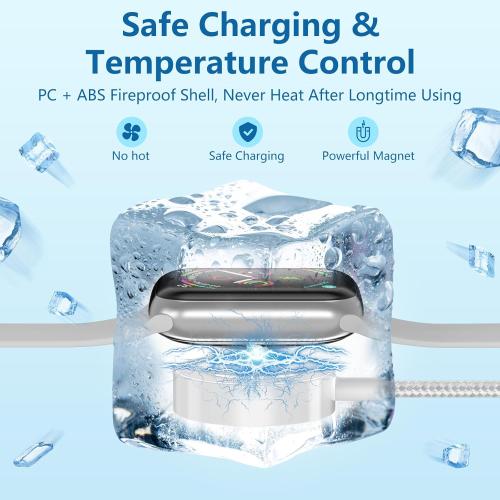 Size 4FT 2Pack Multi Charging Cable for Apple Watch Charger 4 in 1 Travel Essentials Camping Essentials USB C/L/Micro Port Compatible with iWatch Series 10-1/iPhone 16/15/Galaxy Android-4FT