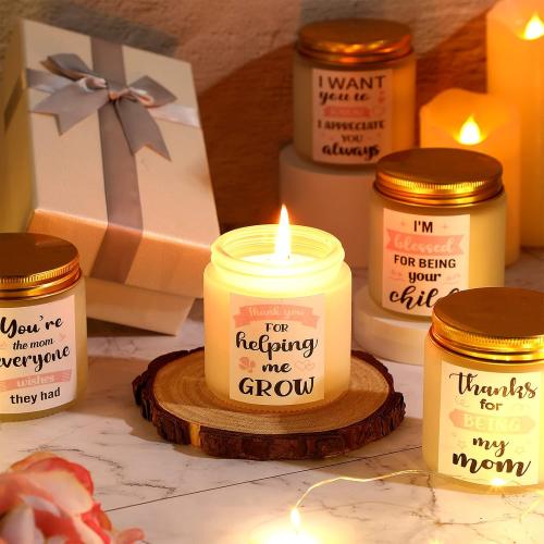 10 Pack Mom Candle Gifts Bulk Best Mom Ever Scented Wax Candles Remember I Love You Mom Appreciation Gifts from Daughter Son for Women Birthday Mother's Day, 10 Scents