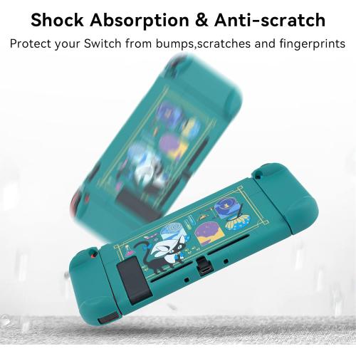 GeekShare Protective Case Compatible with Switch, Slim Shock-Absorption and Anti-Scratch Skin Cover - Alchemy Cat Design (for Regular Switch)