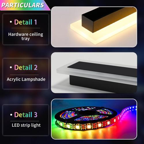 47inch Modern Wall Lights Outdoor, 10 Colour Variations Dimmable Long Wall Sconce, IP65 Waterproof 3000K-6000K Simple Acrylic Exterior Wall Lighting Fixtures for House Garage Front Patio
