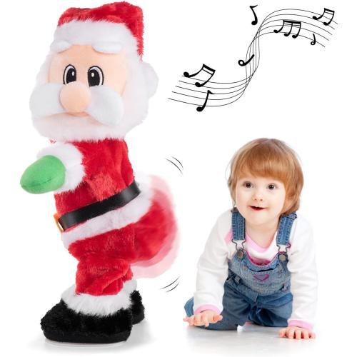 Twerking Santa – Animated Dancing Christmas Plush Toy for Adults and Kids, Funny Singing Santa Claus, Ideal for White Elephant Exchange, Gag Gifts and Holiday Décor