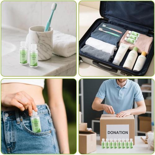 50 Pc Travel Size Mouthwash, 1.2oz/35ml Mini Mouthwash, Alcohol-Free, Portable Oral Rinse for Travel, Hotels, On-The-Go (Mint)