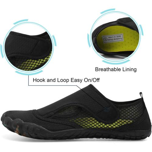 Size 7.5 Color Black women's Centipede Demon Swim Water Shoes for Women Men Quick Dry Barefoot Aqua Sneakers Shoe for Beach Hiking Diving Boating River Outdoor Water Sports