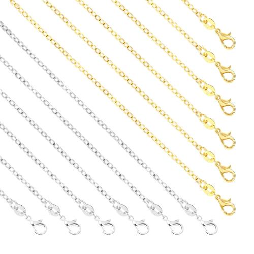 SANNIX 50 Pack Necklace Chains Bulk with Lobster Clasps for Crafts Jewelry Making Supplies