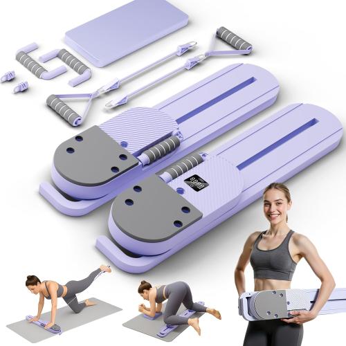 Pilates Board, Upgrad Pilates Reformer Machine, 6-in-1 Multifunction Abdominal Fitness Board for Home Workout Equipment, Portable Reformer Machine for Full Body Workout