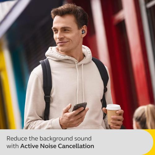Jabra Elite 4 True Wireless Earbuds - Active Noise Cancelling Headphones - Discreet & Comfortable Bluetooth Earphones, Laptop, iOS and Android Compatible - Navy (Renewed)