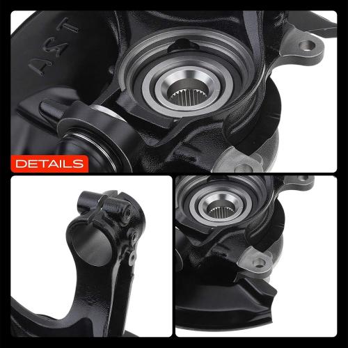 A-Premium Front Left Steering Knuckle & Wheel Bearing Hub Assembly Compatible with Honda Accord 2013 2014 2015 2016 2017, 3.5L, Driver Side, Replaces 51215T2AK01, 45255T2AA00