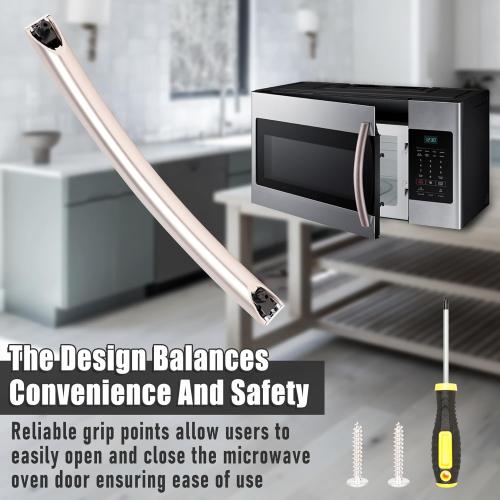 ME16A4021AS Microwave Door Handle Replacement Kit,DE94-04313F,Replacement for Samsung Microwave Oven Door Handle Replacement Parts,Included Screwdriver and Screws-Rose Color