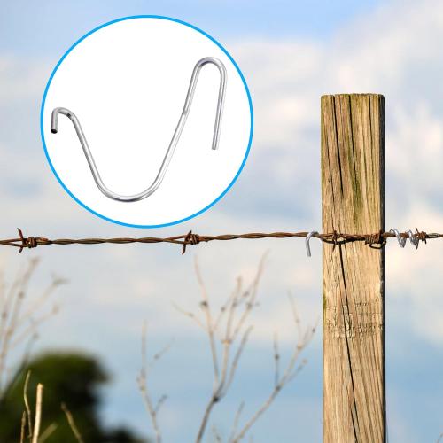 ZENFUN 250 Pcs T-Post Wire Clip Galvanized Steel Fence Clips, Convenient Pre-Cut Wire Ties, Rust Resistant T Post Fence Clips for Securing Wire Garden Farm Highway Sport Fences