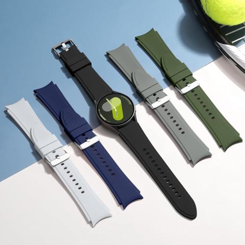 Sport Band for for Samsung Galaxy Watch 7 6 5 4 FE 40mm 44mm, No Gap Soft Silicone Strap for Galaxy Watch 6/4 Classic 42mm 46mm 43mm 47mm/Galaxy 5 Pro 45mm, 5 Pack 20mm Replacement Women Men