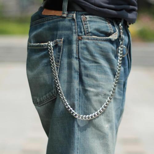 Ruth&Boaz Hexangular Chain Stainless Steel Key Chain Wallet Chain Black
