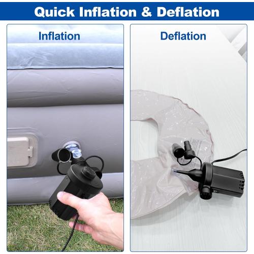 Electric Air Pump for Pool Inflatables: 2 in 1 Inflator Deflator