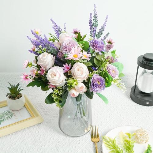 Artificial Silk Flower Arrangements, Fake Flower Bouquet for Cemetery