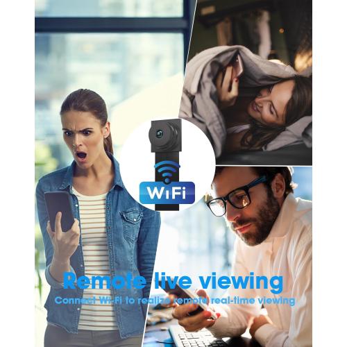 WiFi Hidden Camera DIY Mini Portable and Wireless Nanny Cam 1080P HD Spy Camera with Motion Detection Security Cameras for Home Office Outdoor