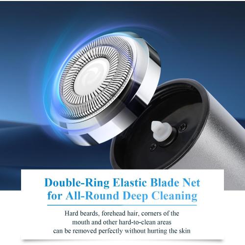 Mini Electric Shaver, Portable Mini Electric Shaver, Pocket Size MiniElectricShaver for Men, USB Rechargeable Waterproof ShaverElectric Beard Trimmer for Home, Car, Office, Business Trip (Gray)