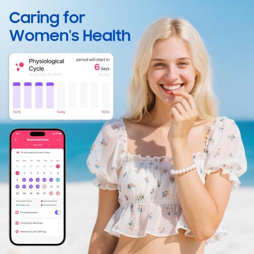 Smart Health Ring, Featuring Stress and Sleep Monitoring Functions, Compatible with iOS and Android, Waterproof Fitness Tracker for Women & Men, No Subscription Fee. (Silver, 9)