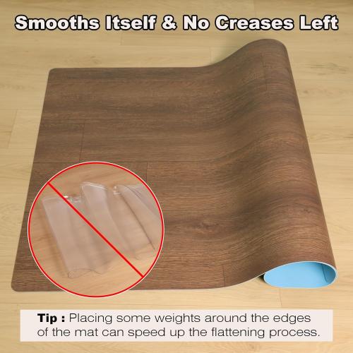 Upgraded 58x 75 Heavy Duty Mat for Office Chair on Hardwood Floors, Non-Slip PVC Chair Mats for Hardwood Floors, Scratch-Resistant Desk Chairs Mat for Hard Floor, Under Desk Mats for Rolling Chairs