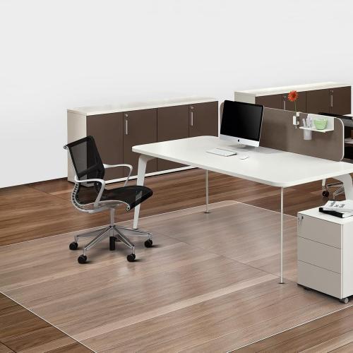 SALLOUS Chair Mat for Hard Floors, 60 x 75 Office Chair Mat for Hard Surface, Vinyl Floor Mat for Gaming Chairs, Multi-Purpose Floor Protector Desk Mat for Home Office (Clear)