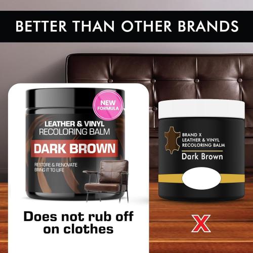Leather Recoloring Balm, Color Restorer, Scratch Remover, Couch Paint and Repair, Leather Balm for Couches