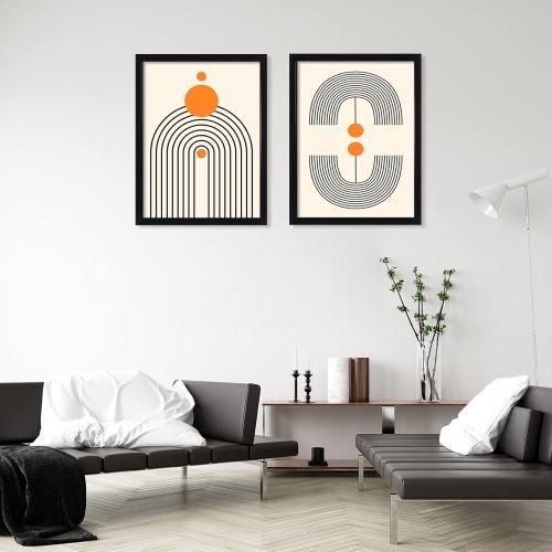 DOAI ART 18x24 Poster Frame 2 Pack, Black 18 x 24 Picture Frames for Horizontal or Vertical Wall Mounting, Scratch-proof Safe and Artistic Large Photo Frame Wall Art