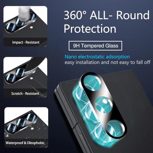 IMBZBK [Auto-Dust Removal] 3 Pack Screen Protector for Samsung Galaxy Z Fold 7, 3 Inside Flexible Film   3 Front Tempered Glass   3 Camera Lens Protector Accessories, Easy Installation