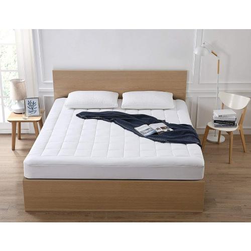 size: 60inX80in Mattress Pad Cover Top with Stretches to 18” Deep Pocket Fits Up to 8”-21” Cooling White  Bed Topper (Down Alternative, Size)