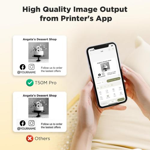 SUPVAN T50M Pro Bluetooth Label Maker Machine with Tape, Wide Waterproof Label, Versatile App with 30  Fonts and 660  Icons, Inkless Labeler for Home, Kitchen, School, Office Organization, Black