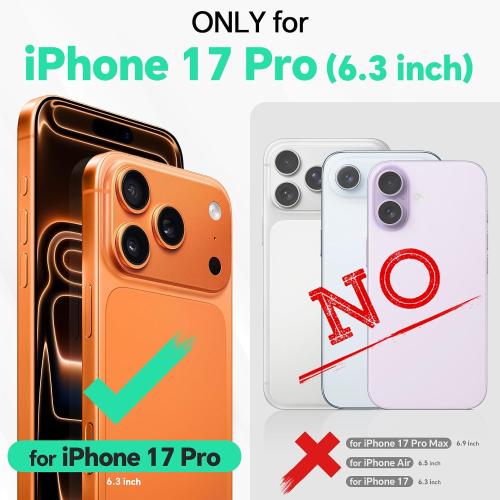 TUCCH Wallet Case for iPhone 17 Pro (6.3) 2025, 4 Card Holders, Evergreen | RFID Blocking, Viewing Stand, Shockproof TPU Shell, PU Leather, Magnetic Closure, Protective Folio Flip Cover
