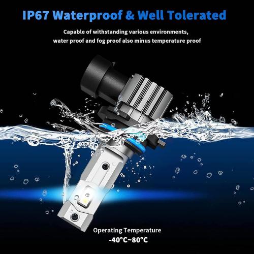 2 PCS RCJ 9006/HB4 Bulbs, 60W 16000LM 6000K Cool White Fog Light Bulbs, with 12000 RPM Cooling Fan, Plug and Play