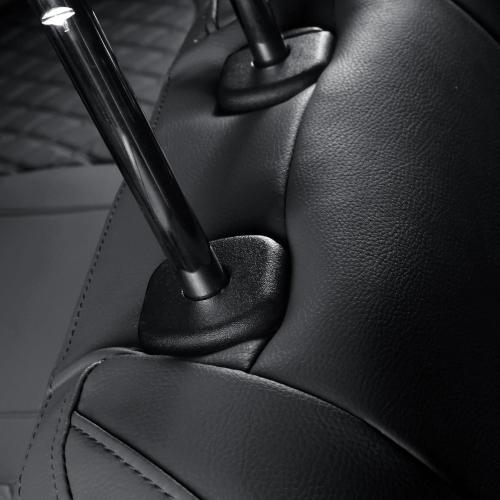 GIANT PANDA Jeep Wrangler 4 Door JL 2018-2025 Full Set Car Seat Covers for Sahara Sport Rubicon Unlimited Willys Without Rear Cup Holder,Faux Leather (Black Red)