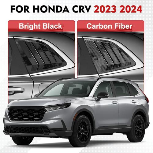 Flixon 2PCS Window Louvers Racing Style Compatible with Honda CRV CR-V 2023 2024 Exterior Rear Side Window Louvers Air Vent Scoop Shades Cover Blinds (Carbon Fiber)