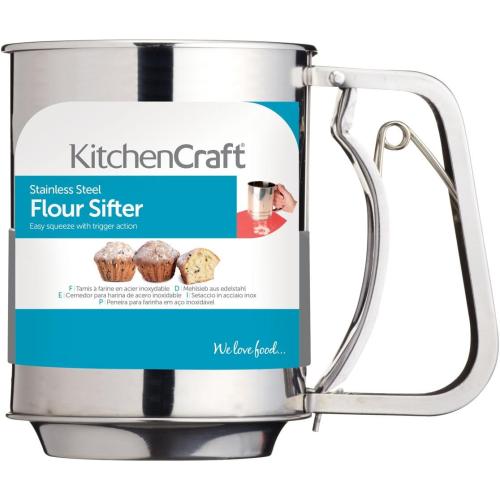 KitchenCraft - 3 Grids Kitchen Sieve, Flour & Ice Sugar, Stainless Steel to