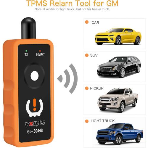 VXDAS GL50448 TPMS Relearn Tool Compatible for GM Chevy Tire Pressure Sensor Reset Activation Tool OEC-T5 for GM/Buick/Chevrolet/Cadillac/Nissan/Series Vehicles 2024 Edition