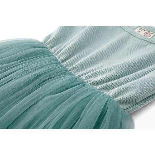 Green Size 110 Toddler Tutu Dress Baby Girls Tulle Sleeveless Princess Party Sundress