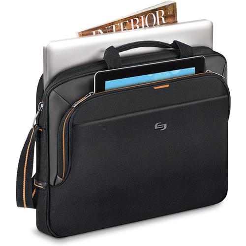 Solo New York Briefcase - Laptop Carrying Bag for Women & Men, Brief for Travel & Work, Adjustable Shoulder Strap - Ace Slim