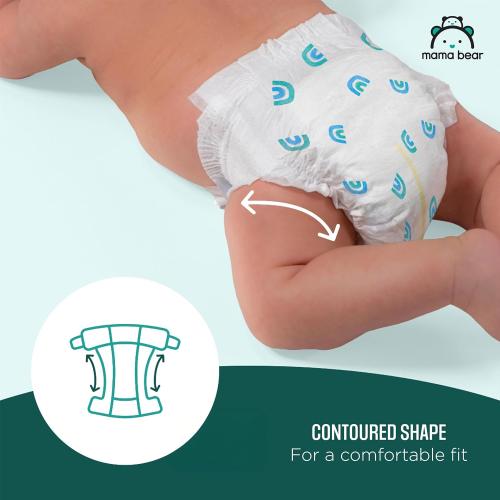 4pack of Amazon Brand - Mama Bear Gentle Touch Diapers, Size 5, 33 Count, 12 Hours Protection, Hypoallergenic, Wetness Indicator, Stretchy Waistband