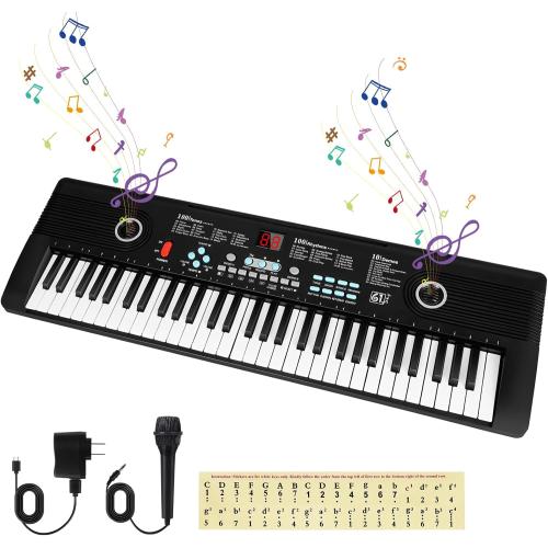 61 key keyboard Piano,Portable Electronic Digital Piano,Built In Dual Speakers,Rich Teaching Content,Electronic Piano Suitable For Beginners