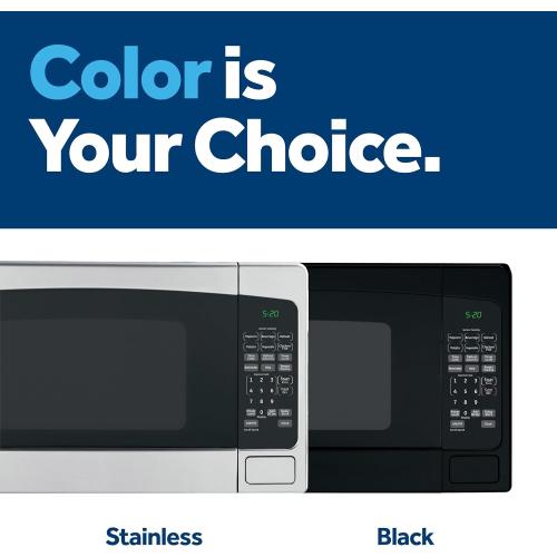 GE Countertop Microwave Oven, 1,200-watt Capacity, 2.0 Cubic Ft., 8 Auto Setting Cooking Settings, Child-Lock Technology, Kitchen Essentials for the Countertop, Dorm Room or Apartment, Black