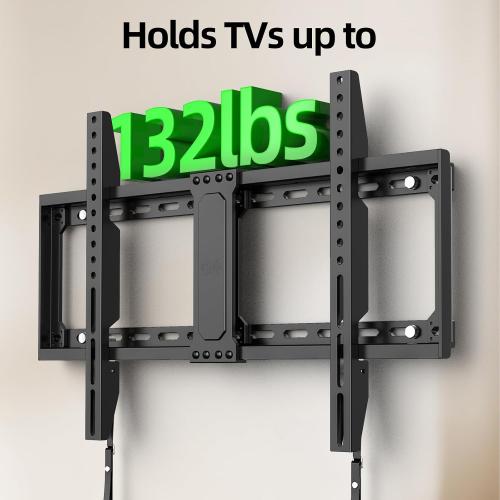 USX MOUNT TV Wall Mount,Low Profile TV Mount for Most 42-95 Inch Flat Screen Televisions,Max VESA 600x400mm Fixed Wall Mount Bracket Holds up to 132 lbs,Fits 16/18/24 Studs