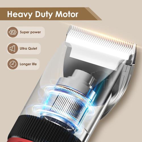 oneisall C6 Cat Clippers for Grooming, Low Noise Cat Grooming Kit, Cordless Dog Clippers Hair Trimmer, Red