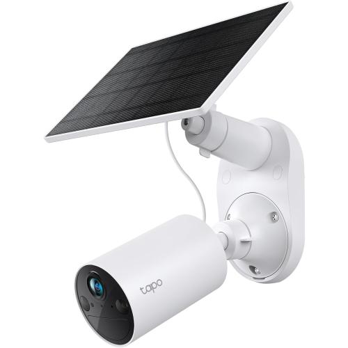 TP-Link SolarCam C402 Kit, Outdoor Battery Camera w/Solar Panel Base, Wireless, 1080P, Free Person Detection, SD/Cloud Storage, Color Night Vision, No Hub Needed, Works w/Alexa