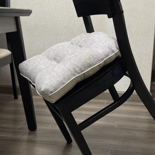 CAMZ Chair Cushions for Dining Chairs Pads, Kitchen Chair Cushions with Ties and Non Slip Backing Tufted Seat Cushion (Denim Blue)